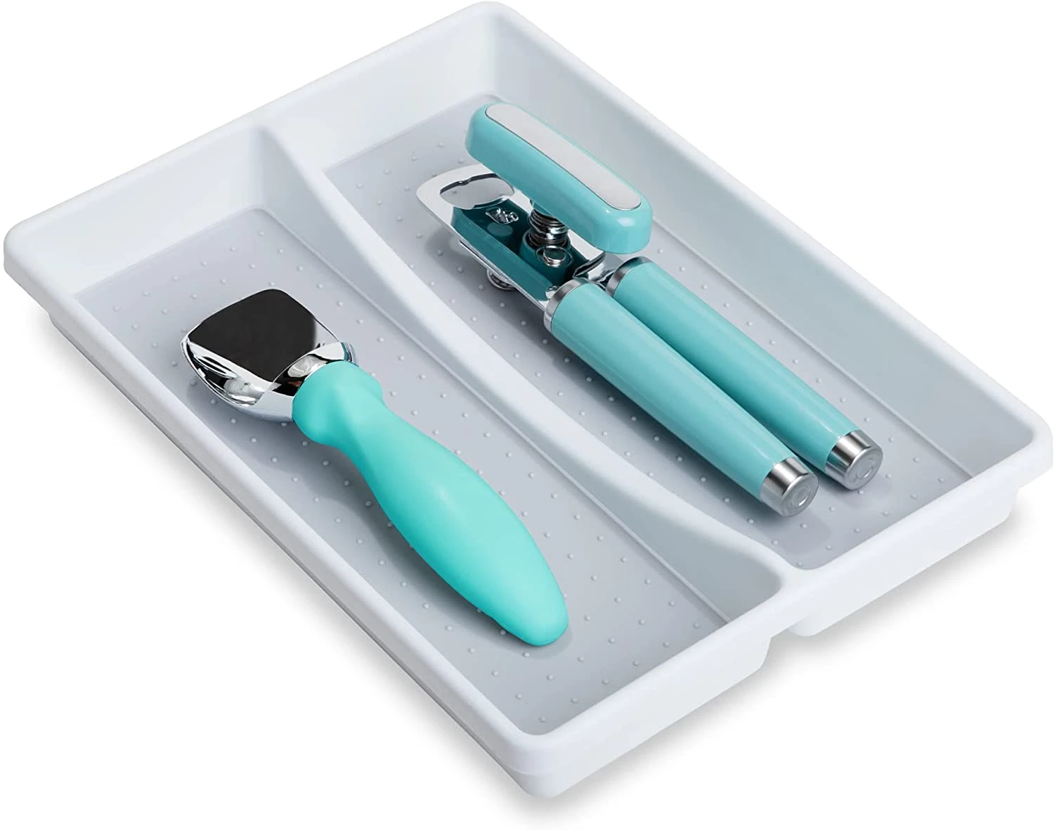 2-Compartment Plastic Drawer Organizer - White(Drawer Organizer 2 Compartment Plastic) 1 2-Compartment Plastic Drawer Organizer - White(Drawer Organizer 2 Compartment Plastic)