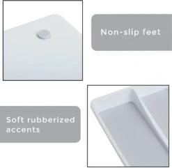 2-Compartment Plastic Drawer Organizer - White(Drawer Organizer 2 Compartment Plastic) 16 2-Compartment Plastic Drawer Organizer - White(Drawer Organizer 2 Compartment Plastic) -Smart Design Store 2 compartment plastic drawer organizer white smart design kitchen 8003471as2 incrementing number 428805