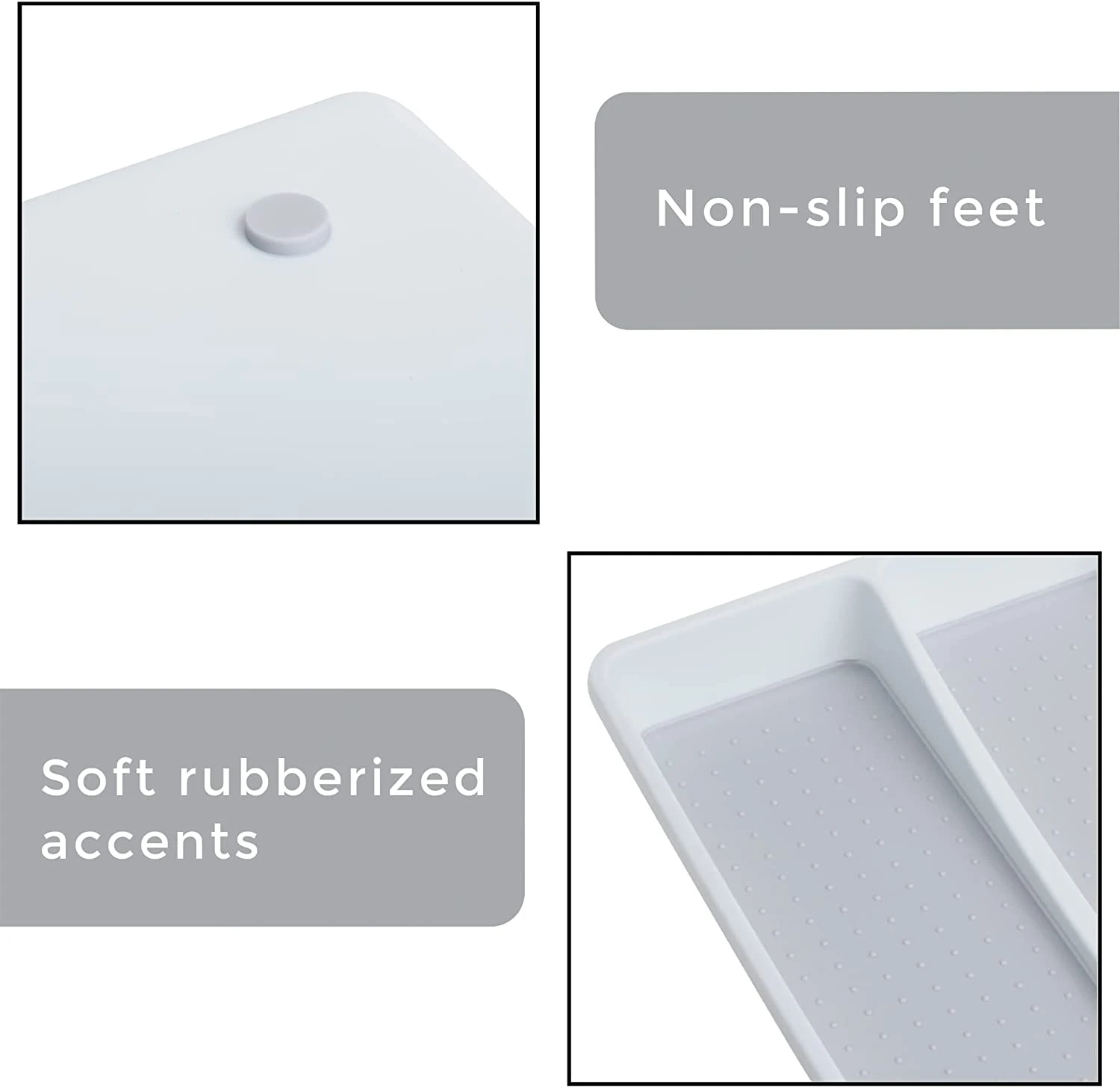 2-Compartment Plastic Drawer Organizer - White(Drawer Organizer 2 Compartment Plastic) 7 2-Compartment Plastic Drawer Organizer - White(Drawer Organizer 2 Compartment Plastic) - Image 7