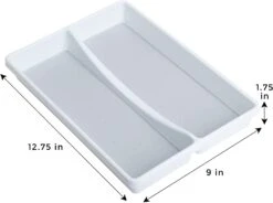 2-Compartment Plastic Drawer Organizer - White(Drawer Organizer 2 Compartment Plastic) 15 2-Compartment Plastic Drawer Organizer - White(Drawer Organizer 2 Compartment Plastic) -Smart Design Store 2 compartment plastic drawer organizer white smart design kitchen 8003471as2 incrementing number 871340