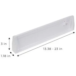2-Pack Adjustable Drawer Dividers - White(2 Pack Adjustable Drawer Dividers White) 8 2-Pack Adjustable Drawer Dividers - White(2 Pack Adjustable Drawer Dividers White) -Smart Design Store 2 pack adjustable drawer dividers white smart design kitchen 8004092 incrementing number 270925