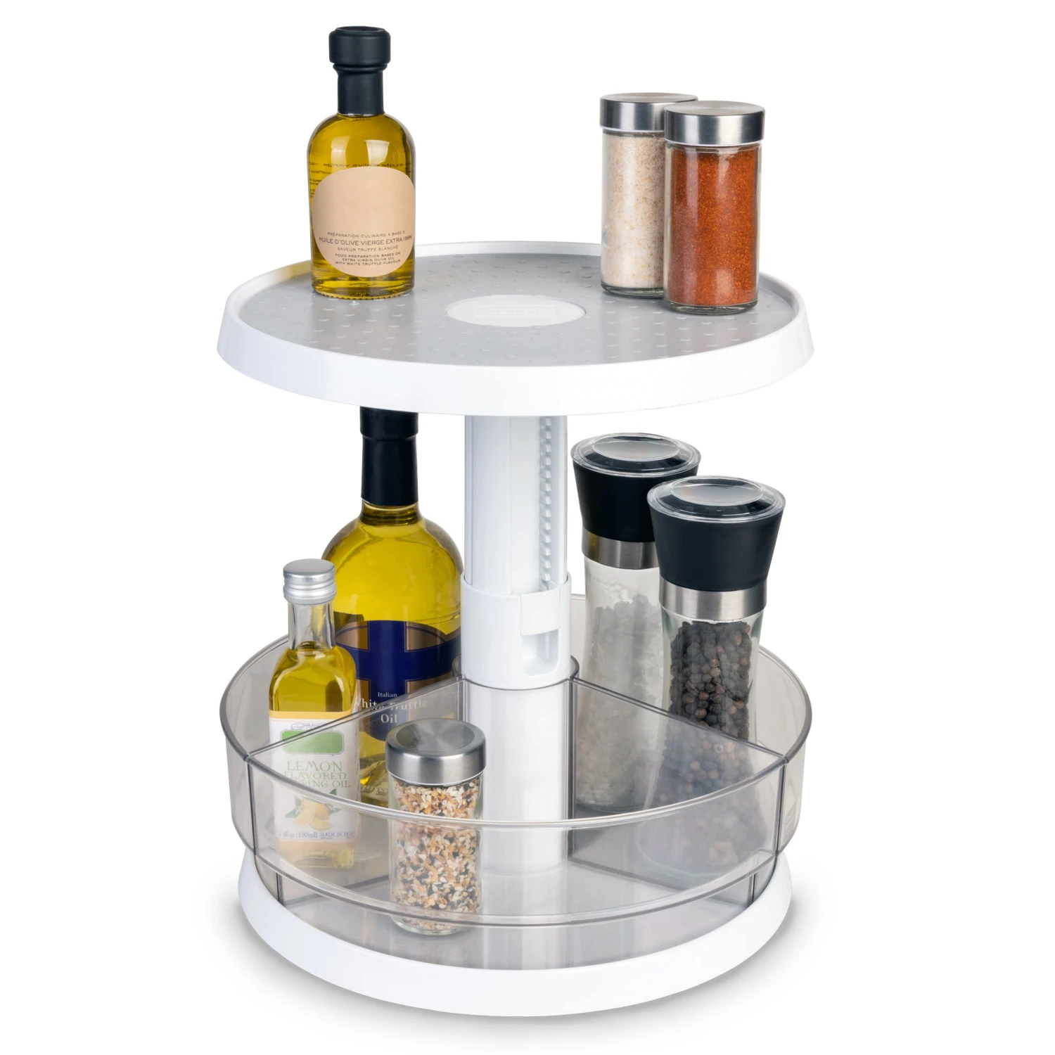 2-Tier Lazy Susan Adjustable Turntable(2 Tier Lazy Susan Adjustable Turntable) 1 2-Tier Lazy Susan Adjustable Turntable(2 Tier Lazy Susan Adjustable Turntable)