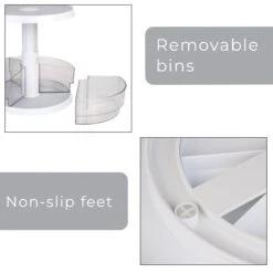 2-Tier Lazy Susan Adjustable Turntable(2 Tier Lazy Susan Adjustable Turntable) 11 2-Tier Lazy Susan Adjustable Turntable(2 Tier Lazy Susan Adjustable Turntable) -Smart Design Store 2 tier lazy susan adjustable turntable smart design kitchen 8002672 incrementing number 881045