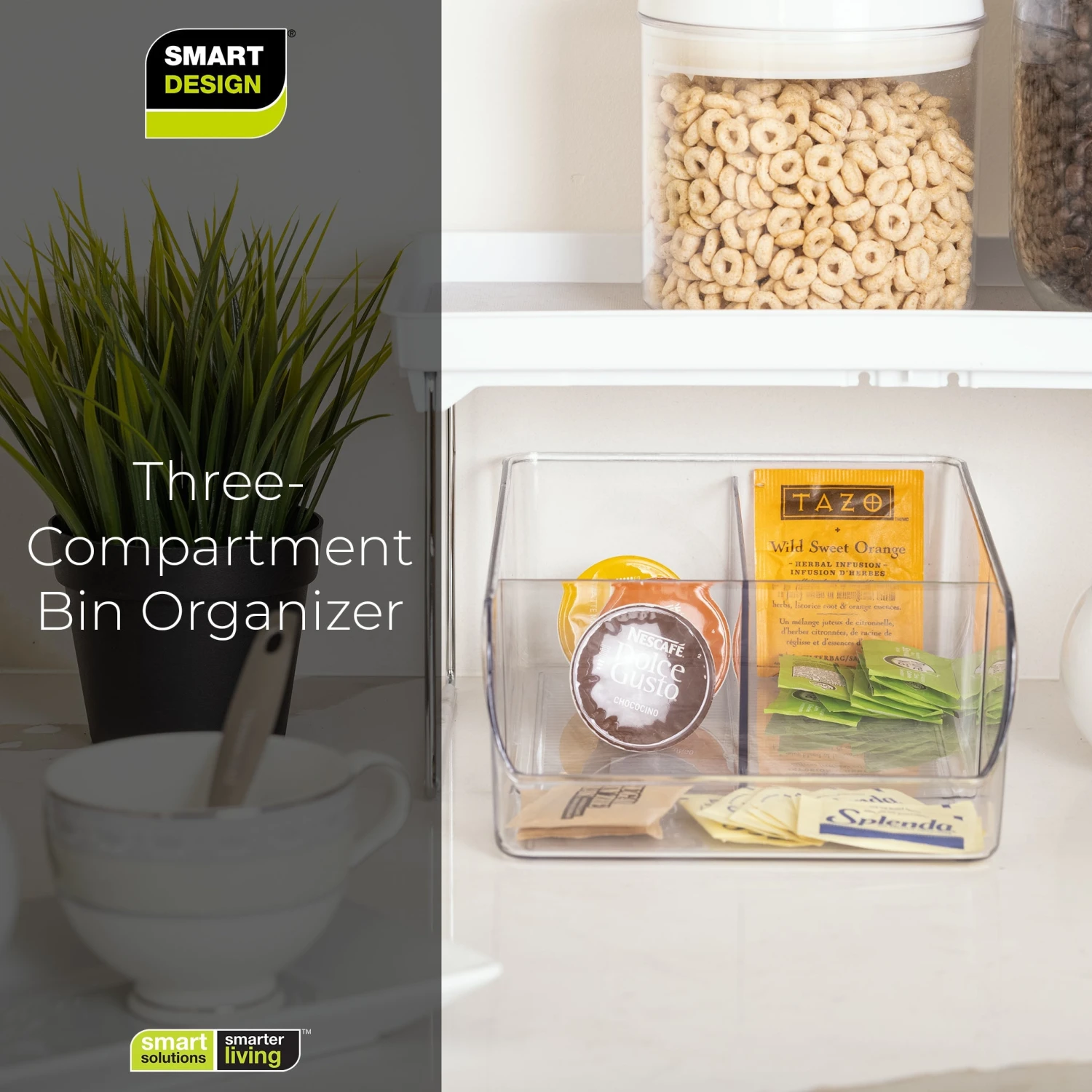 3-Compartment Clear Bin Organizer - Clear(3 Compartment Bin Organizer) 7 3-Compartment Clear Bin Organizer - Clear(3 Compartment Bin Organizer) - Image 7