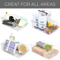 3-Compartment Clear Bin Organizer - Clear(3 Compartment Bin Organizer) 13 3-Compartment Clear Bin Organizer - Clear(3 Compartment Bin Organizer) -Smart Design Store 3 compartment clear bin organizer clear smart design kitchen 8003561 incrementing number 291018