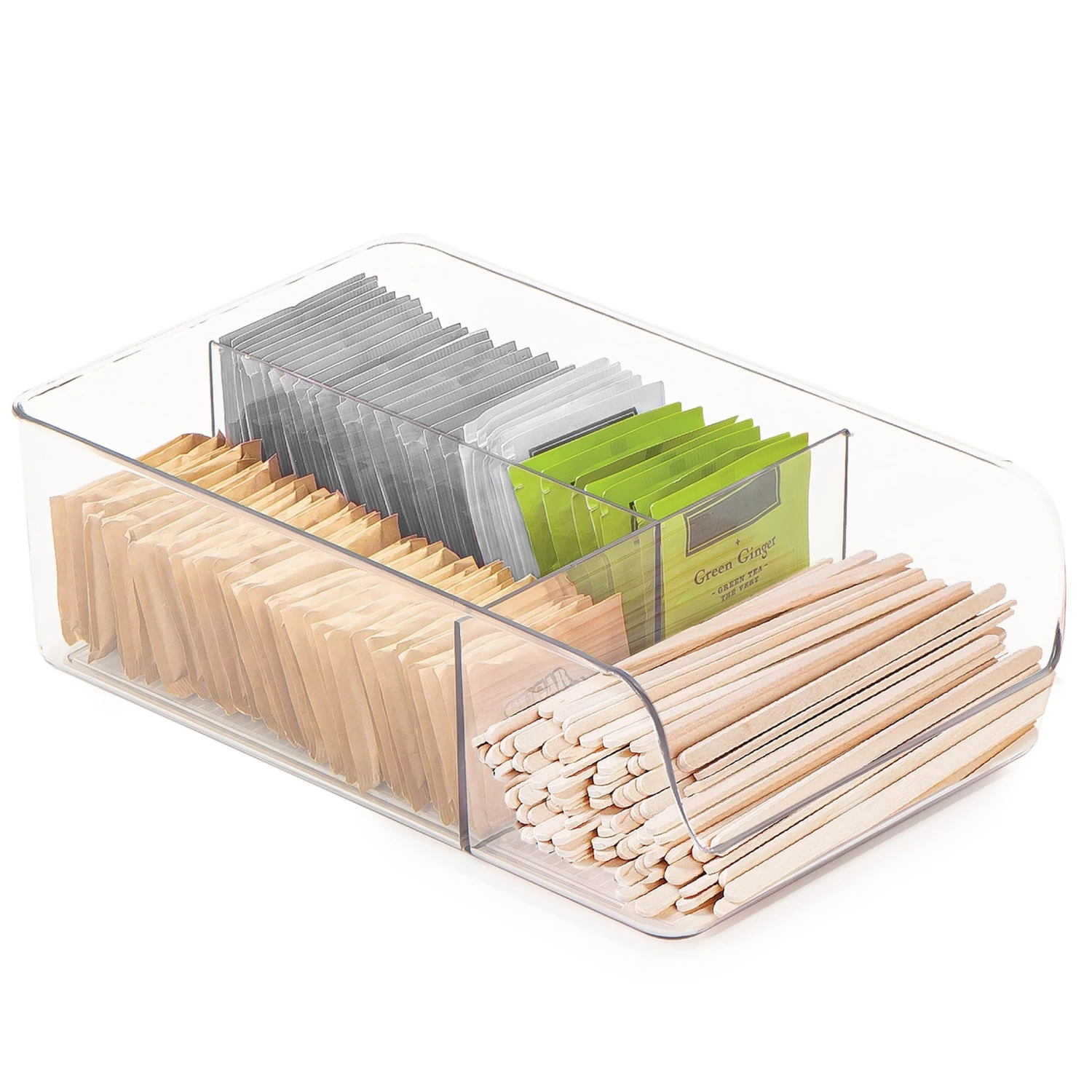 3-Compartment Clear Bin Organizer - Clear(3 Compartment Bin Organizer) 1 3-Compartment Clear Bin Organizer - Clear(3 Compartment Bin Organizer)