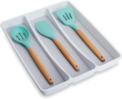 3-Compartment Plastic Drawer Organizer(Drawer Organizer 3 Compartment)