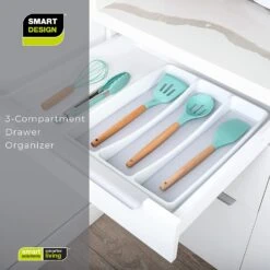 3-Compartment Plastic Drawer Organizer(Drawer Organizer 3 Compartment) 13 3-Compartment Plastic Drawer Organizer(Drawer Organizer 3 Compartment) -Smart Design Store 3 compartment plastic drawer organizer smart design kitchen 8003481 incrementing number 897769