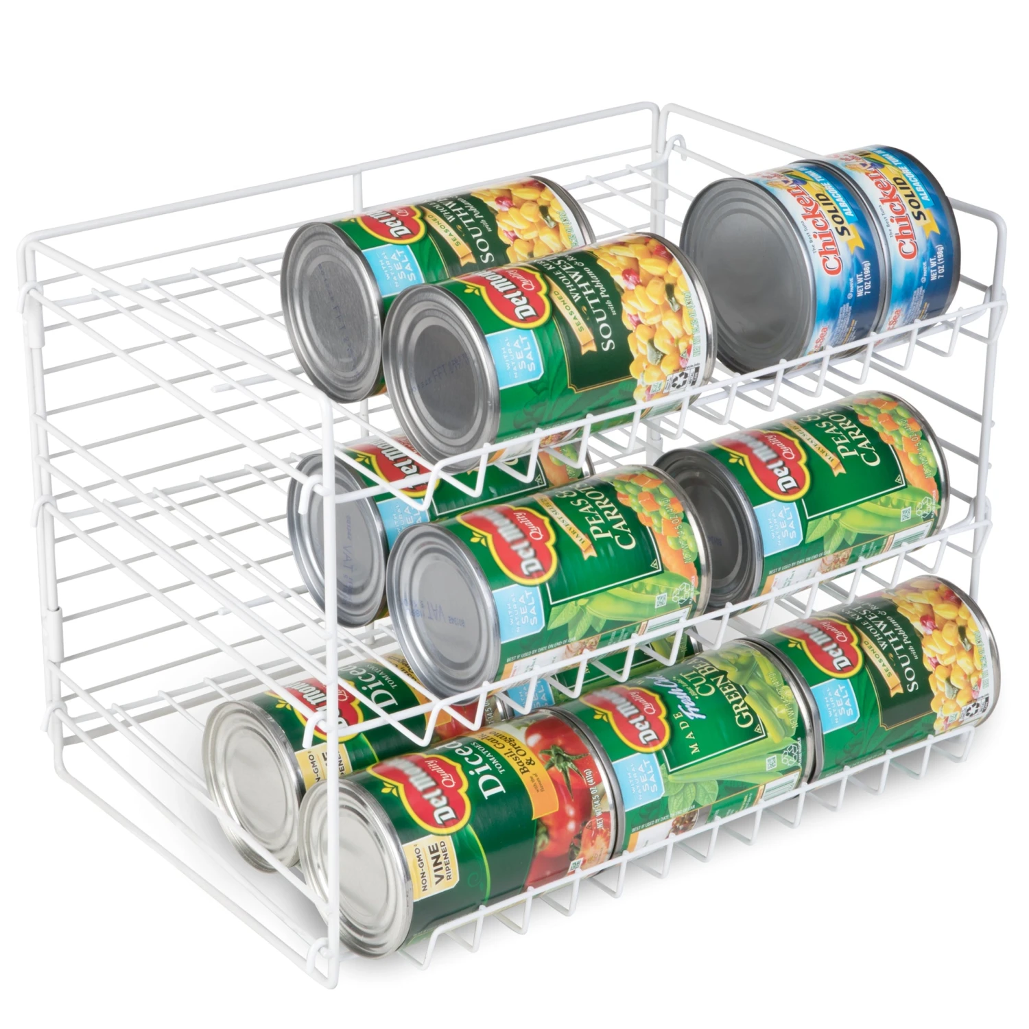 3-Tier Can Rack Organizer - White(3 Tier Can Rack Organizer Adjustable Steel Metal Wire Pantry) 1 3-Tier Can Rack Organizer - White(3 Tier Can Rack Organizer Adjustable Steel Metal Wire Pantry)