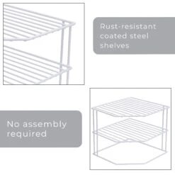 3-Tier Kitchen Corner Shelf Rack(3 Tier Corner Shelf Rack) 9 3-Tier Kitchen Corner Shelf Rack(3 Tier Corner Shelf Rack) -Smart Design Store 3 tier kitchen corner shelf rack smart design kitchen 8232118 1289318