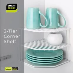 3-Tier Kitchen Corner Shelf Rack(3 Tier Corner Shelf Rack) 11 3-Tier Kitchen Corner Shelf Rack(3 Tier Corner Shelf Rack) -Smart Design Store 3 tier kitchen corner shelf rack smart design kitchen 8232118 6789255
