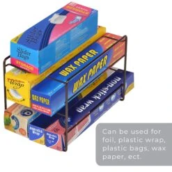 3-Tier Kitchen Foil Wrap Holder Organizer - Bronze(3 Tier Kitchen Wrap Organizer) 12 3-Tier Kitchen Foil Wrap Holder Organizer - Bronze(3 Tier Kitchen Wrap Organizer) -Smart Design Store 3 tier kitchen foil wrap holder organizer bronze smart design kitchen 8405188 incrementing number 304590