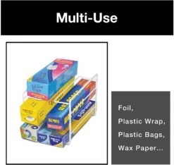 3-Tier Kitchen Foil Wrap Holder Organizer - White(3 Tier Kitchen Foil Wrap Holder Organizer Steel Metal Wire Rust Resistant Finish White) 11 3-Tier Kitchen Foil Wrap Holder Organizer - White(3 Tier Kitchen Foil Wrap Holder Organizer Steel Metal Wire Rust Resistant Finish White) -Smart Design Store 3 tier kitchen foil wrap holder organizer white smart design kitchen 8405118 incrementing number 618063