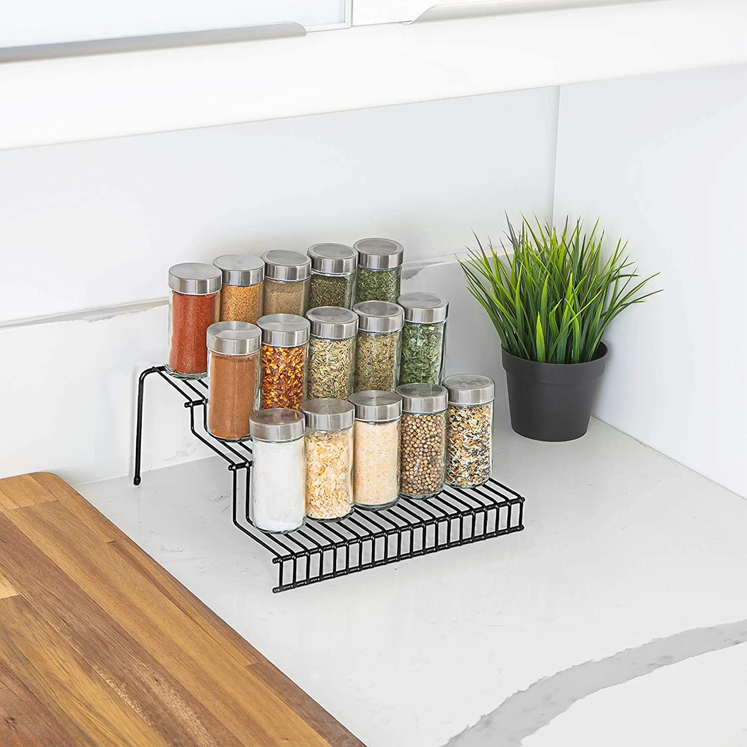 3-Tier Metal Wire Spice Rack(3 Tier Spice Rack Metal) 2 3-Tier Metal Wire Spice Rack(3 Tier Spice Rack Metal) - Image 2