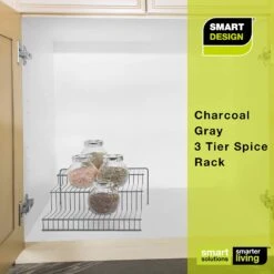 3-Tier Metal Wire Spice Rack(3 Tier Spice Rack Metal) 29 3-Tier Metal Wire Spice Rack(3 Tier Spice Rack Metal) -Smart Design Store 3 tier metal wire spice rack smart design kitchen 8236258 incrementing number 437660