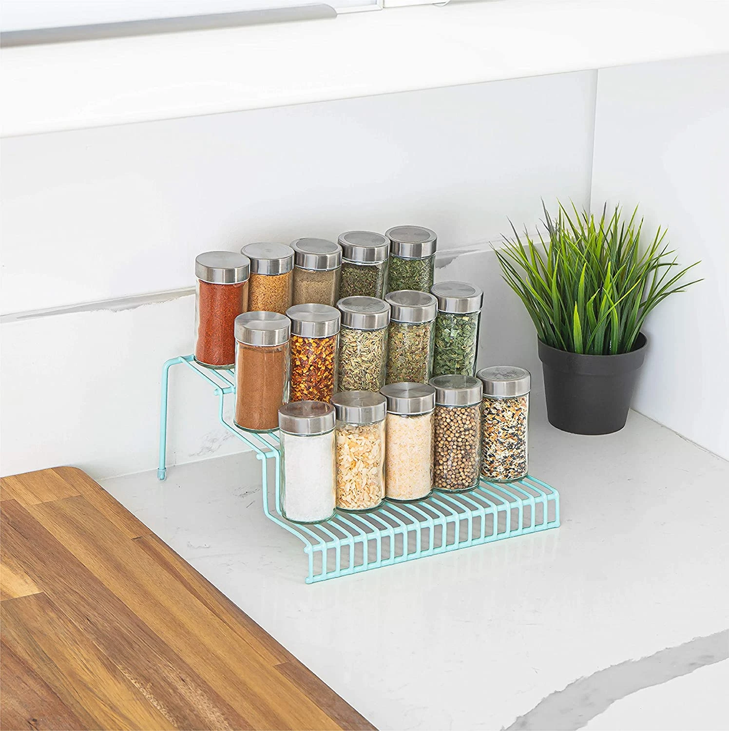 3-Tier Metal Wire Spice Rack(3 Tier Spice Rack Metal) 4 3-Tier Metal Wire Spice Rack(3 Tier Spice Rack Metal) - Image 4