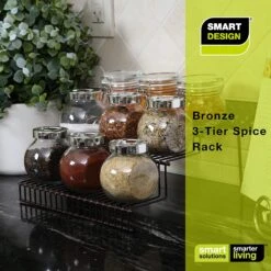 3-Tier Metal Wire Spice Rack(3 Tier Spice Rack Metal) 31 3-Tier Metal Wire Spice Rack(3 Tier Spice Rack Metal) -Smart Design Store 3 tier metal wire spice rack smart design kitchen 8236258 incrementing number 622291