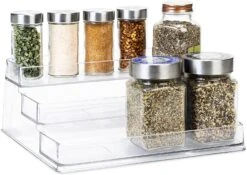 3-Tier Plastic Spice Rack - Clear(3 Tier Spice Rack Pet)