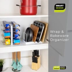 4-Tier Bakeware & Kitchen Wrap Organizer(4 Tier Bakeware Wrap Holder Organizer) 13 4-Tier Bakeware & Kitchen Wrap Organizer(4 Tier Bakeware Wrap Holder Organizer) -Smart Design Store 4 tier bakeware kitchen wrap organizer smart design kitchen 8002632 incrementing number 939179