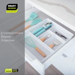 5-Compartment Plastic Drawer Organizer(Drawer Organizer 5 Compartment Plastic 2) 20 5-Compartment Plastic Drawer Organizer(Drawer Organizer 5 Compartment Plastic 2) -Smart Design Store 5 compartment plastic drawer organizer smart design kitchen 8003531 incrementing number 590825