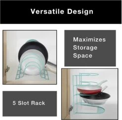 5-Tier Pan Organizer(Pan Organizer) 33 5-Tier Pan Organizer(Pan Organizer) -Smart Design Store 5 tier pan organizer smart design kitchen 8260118 incrementing number 194122