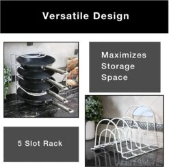 5-Tier Pan Organizer(Pan Organizer) 24 5-Tier Pan Organizer(Pan Organizer) -Smart Design Store 5 tier pan organizer smart design kitchen 8260188 incrementing number 147564