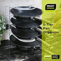 5-Tier Pan Organizer(Pan Organizer) 26 5-Tier Pan Organizer(Pan Organizer) -Smart Design Store 5 tier pan organizer smart design kitchen 8260188 incrementing number 997270