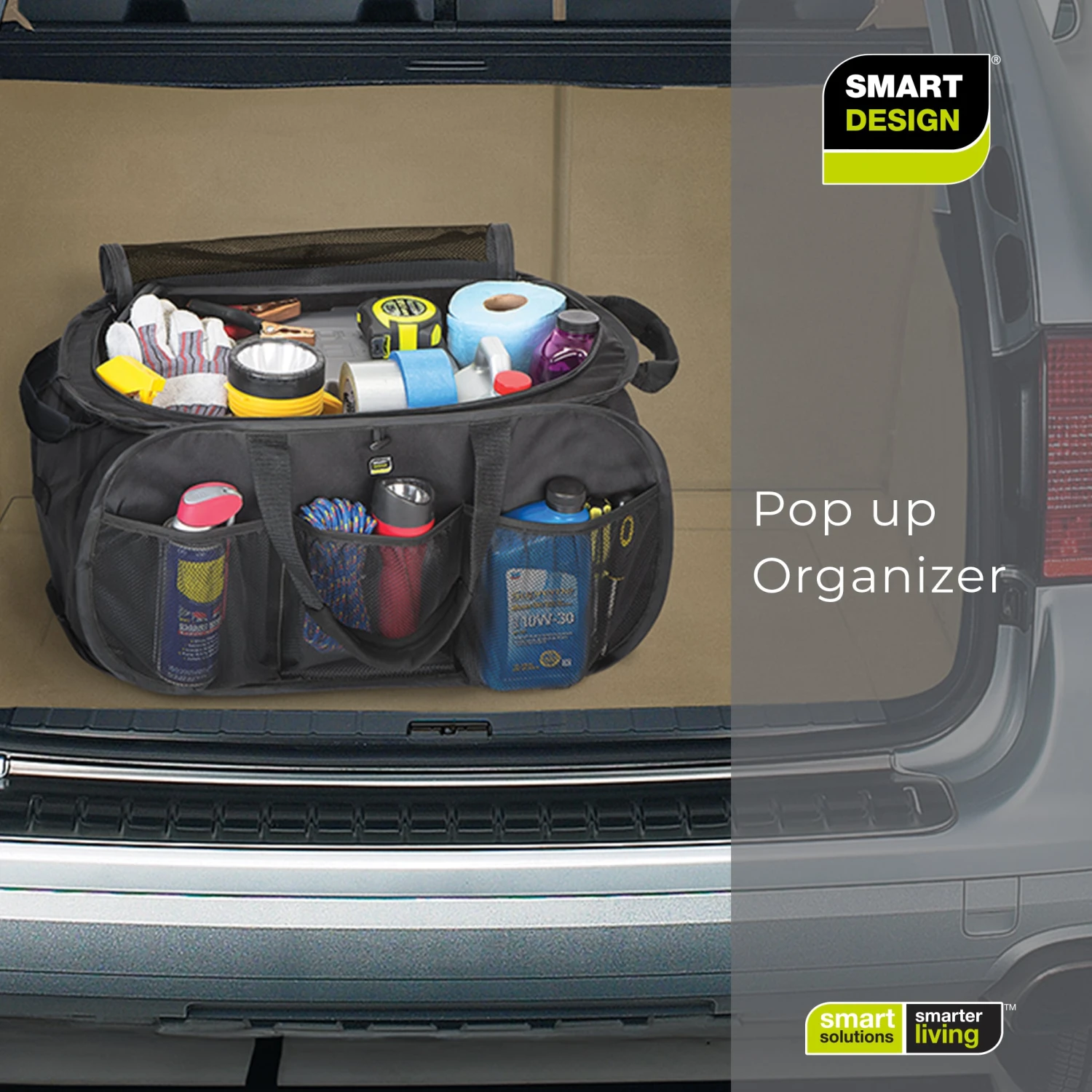 Pop Up Car Trunk Organizer With Easy Carry Handles, Side Pockets, And Zipper Top(Pop Up Car Trunk Organizer) 9 Pop Up Car Trunk Organizer With Easy Carry Handles, Side Pockets, And Zipper Top(Pop Up Car Trunk Organizer) - Image 9