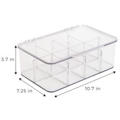 8-Compartment Tea Bag Organizer - Clear(8 Compartment Tea Bag Organizer Clear) -Smart Design Store 8 compartment tea bag organizer clear smart design kitchen 8005098 incrementing number 302983
