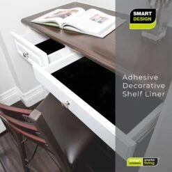 Adhesive Shelf Liner - 18 Inch X 20 Feet - Drawer Cabinet Paper - Black(Shelf Liner With Solid Adhesive) 15 Adhesive Shelf Liner - 18 Inch X 20 Feet - Drawer Cabinet Paper - Black(Shelf Liner With Solid Adhesive) -Smart Design Store adhesive shelf liner 18 inch x 20 feet drawer cabinet paper black smart design shelf liner 8607012 5495218