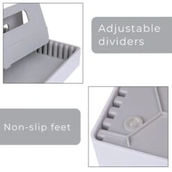 Adjustable Food Storage Lid Organizer(Tupperware Lid Organizer With 5 Compartment Dividers 1) 9 Adjustable Food Storage Lid Organizer(Tupperware Lid Organizer With 5 Compartment Dividers 1) -Smart Design Store adjustable food storage lid organizer smart design kitchen 8003762 incrementing number 412537