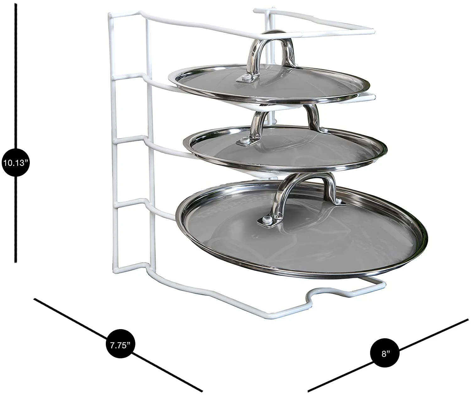 Bakeware And Lid Storage Rack With 4-Compartment Dividers(Storage Rack Bakeware And Lid) 5 Bakeware And Lid Storage Rack With 4-Compartment Dividers(Storage Rack Bakeware And Lid) - Image 5
