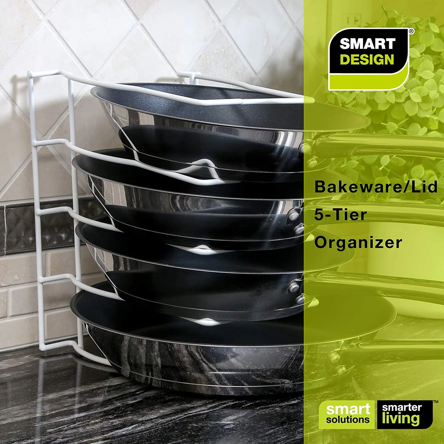 Bakeware And Lid Storage Rack With 4-Compartment Dividers(Storage Rack Bakeware And Lid) 8 Bakeware And Lid Storage Rack With 4-Compartment Dividers(Storage Rack Bakeware And Lid) - Image 8