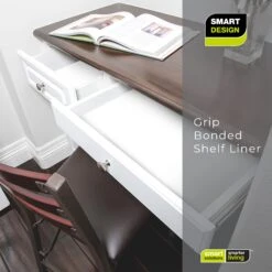 Bonded Grip Shelf Liner - 12 Inch X 10 Feet - Non-Adhesive(Shelf Liner Bonded Grip) -Smart Design Store bonded grip shelf liner 12 inch x 10 feet non adhesive smart design shelf liner 8742011 5497262