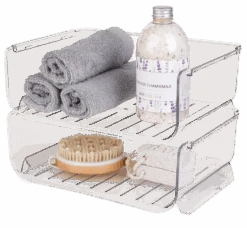 Clear Stackable Bottle Organizer - 2 Pack - Clear(Smart Design Bottle Holder Set Of 2 Clear) 10 Clear Stackable Bottle Organizer - 2 Pack - Clear(Smart Design Bottle Holder Set Of 2 Clear) -Smart Design Store clear stackable bottle organizer 2 pack clear smart design kitchen 8003781as2 280 9080034