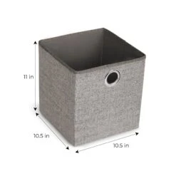Cube Organizer With Riveted Reinforced Handles - Set Of 6 - Gray(Cube Organizer With Riveted Reinforced Handles Set Of 6 Gray) 6 Cube Organizer With Riveted Reinforced Handles - Set Of 6 - Gray(Cube Organizer With Riveted Reinforced Handles Set Of 6 Gray) -Smart Design Store cube organizer with riveted reinforced handles set of 6 gray smart design storage 5002065as6 incrementing number 622764