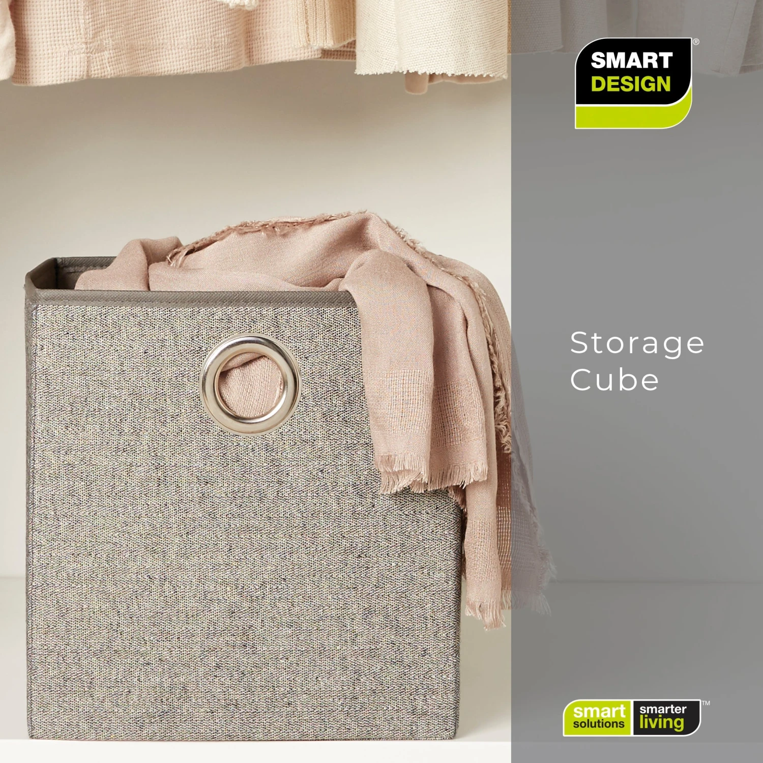 Cube Organizer With Riveted Reinforced Handles - Set Of 6 - Gray(Cube Organizer With Riveted Reinforced Handles Set Of 6 Gray) 4 Cube Organizer With Riveted Reinforced Handles - Set Of 6 - Gray(Cube Organizer With Riveted Reinforced Handles Set Of 6 Gray) - Image 4