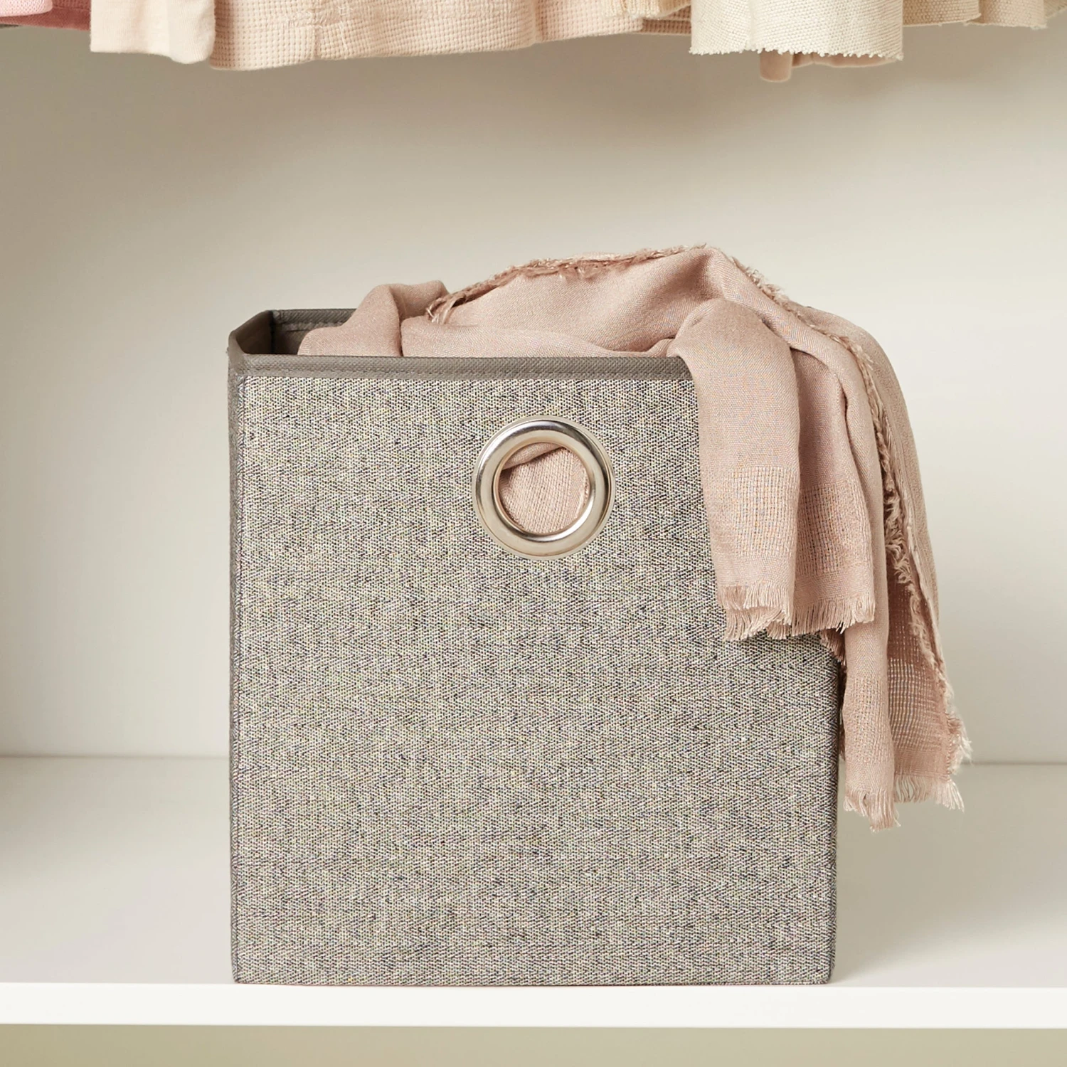 Cube Organizer With Riveted Reinforced Handles - Set Of 6 - Gray(Cube Organizer With Riveted Reinforced Handles Set Of 6 Gray) 2 Cube Organizer With Riveted Reinforced Handles - Set Of 6 - Gray(Cube Organizer With Riveted Reinforced Handles Set Of 6 Gray) - Image 2