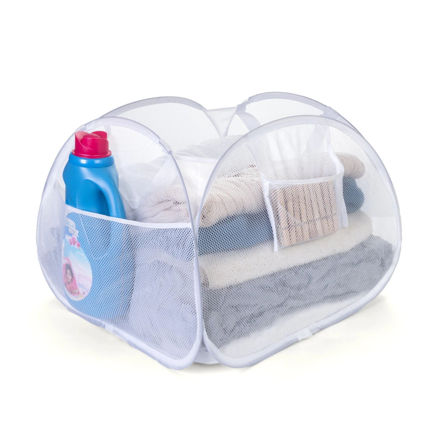 Deluxe Mesh Pop Up Square Laundry Basket Hamper With Side Pockets And Handles(Pop Up Laundry Hamper Square) 9 Deluxe Mesh Pop Up Square Laundry Basket Hamper With Side Pockets And Handles(Pop Up Laundry Hamper Square) - Image 9