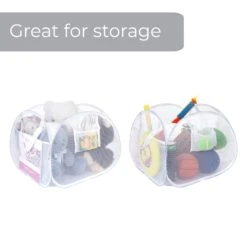 Deluxe Mesh Pop Up Square Laundry Basket Hamper With Side Pockets And Handles(Pop Up Laundry Hamper Square) 26 Deluxe Mesh Pop Up Square Laundry Basket Hamper With Side Pockets And Handles(Pop Up Laundry Hamper Square) -Smart Design Store deluxe mesh pop up square laundry basket hamper with side pockets and handles smart design laundry 3566074 7114175