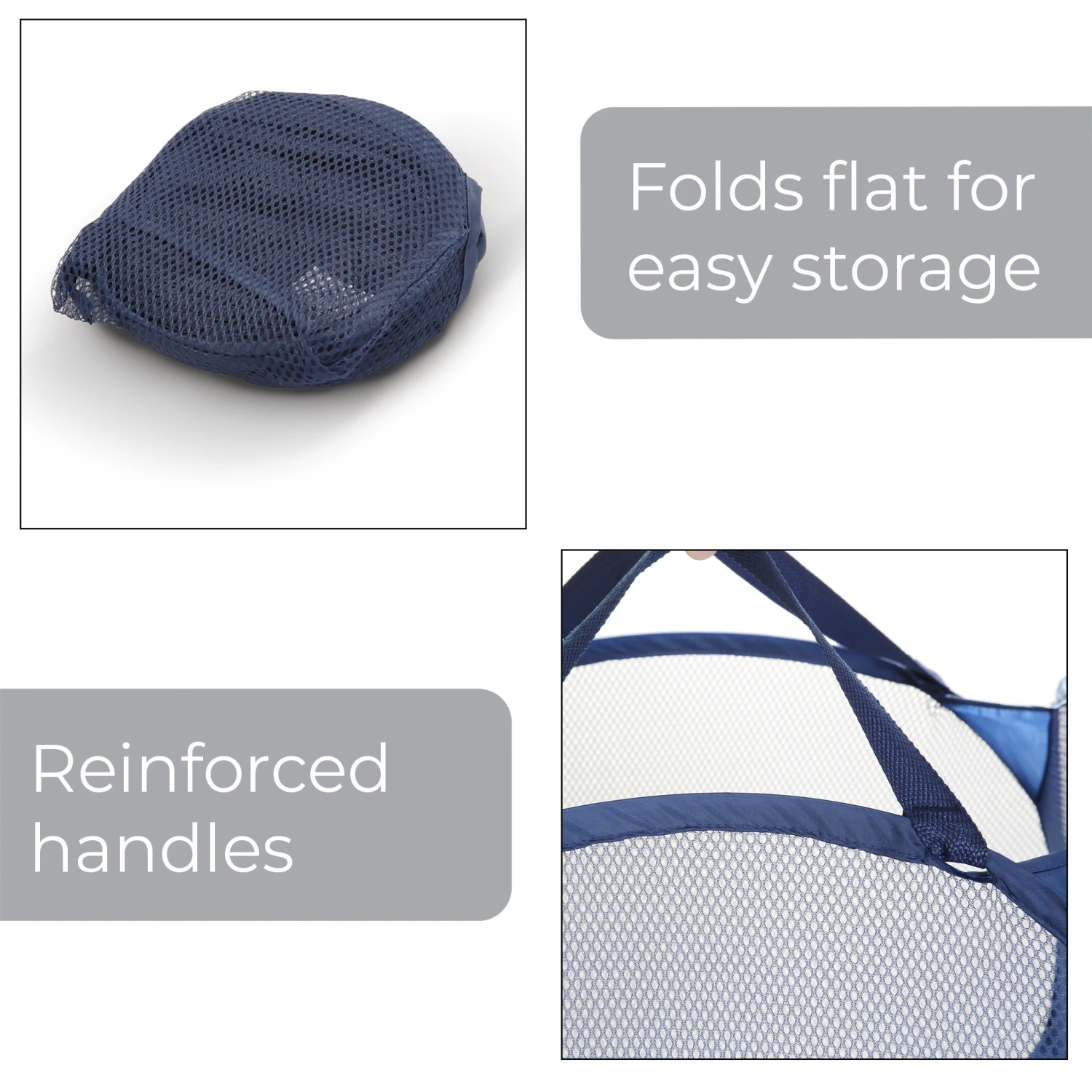 Deluxe Mesh Pop Up Square Laundry Basket Hamper With Side Pockets And Handles(Pop Up Laundry Hamper Square) 6 Deluxe Mesh Pop Up Square Laundry Basket Hamper With Side Pockets And Handles(Pop Up Laundry Hamper Square) - Image 6