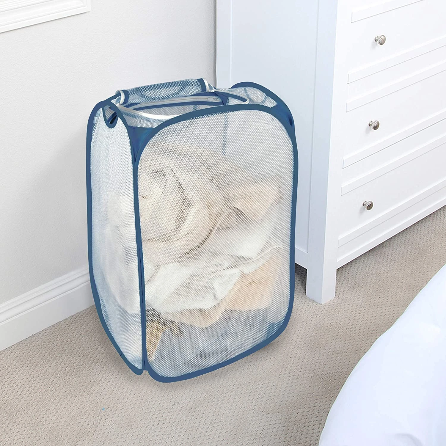 Deluxe Mesh Pop Up Square Laundry Hamper(Pop Up Hamper) 3 Deluxe Mesh Pop Up Square Laundry Hamper(Pop Up Hamper) - Image 3