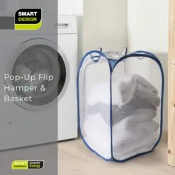 Deluxe Mesh Pop Up Square Laundry Hamper(Pop Up Hamper) 27 Deluxe Mesh Pop Up Square Laundry Hamper(Pop Up Hamper) -Smart Design Store deluxe mesh pop up square laundry hamper smart design laundry 3590564 105 4531148