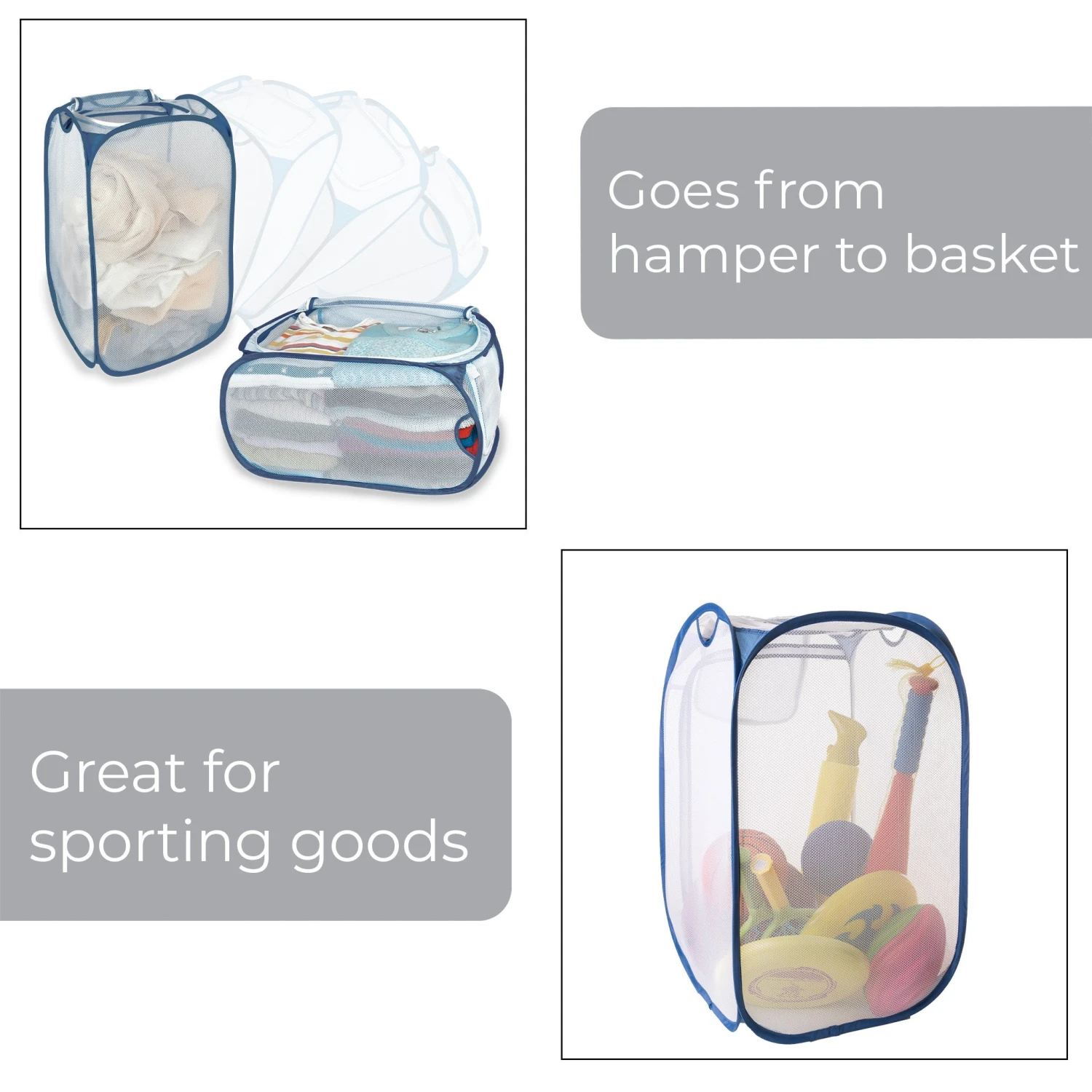 Deluxe Mesh Pop Up Square Laundry Hamper(Pop Up Hamper) 12 Deluxe Mesh Pop Up Square Laundry Hamper(Pop Up Hamper) - Image 12