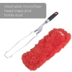 Flat Under Appliance Microfiber Hand Duster - 19 Inch(Duster Flat 19 Inch) -Smart Design Store flat under appliance microfiber hand duster 19 inch smart design cleaning 7001398 incrementing number 324776