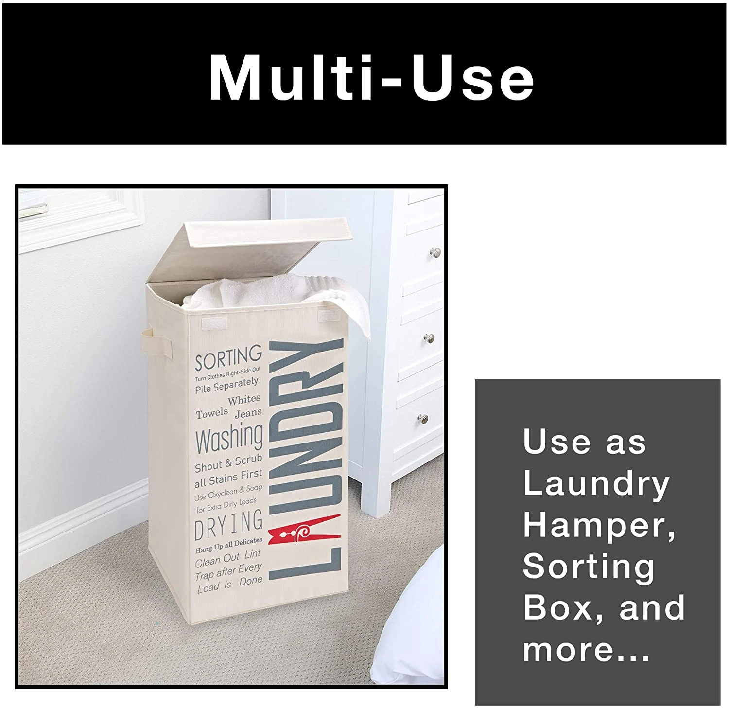 Foldable Laundry Hamper With Lid And Logo Design(Foldable Laundry Hamper) 5 Foldable Laundry Hamper With Lid And Logo Design(Foldable Laundry Hamper) - Image 5