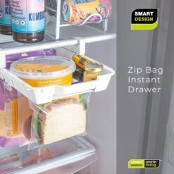 Hanging Zip Bag Pull-Out Refrigerator Drawer Organizer(Refrigerator Pull Out Bag Hanging Drawer Home Organizer) 11 Hanging Zip Bag Pull-Out Refrigerator Drawer Organizer(Refrigerator Pull Out Bag Hanging Drawer Home Organizer) -Smart Design Store hanging zip bag pull out refrigerator drawer organizer smart design kitchen 8447498 1822731