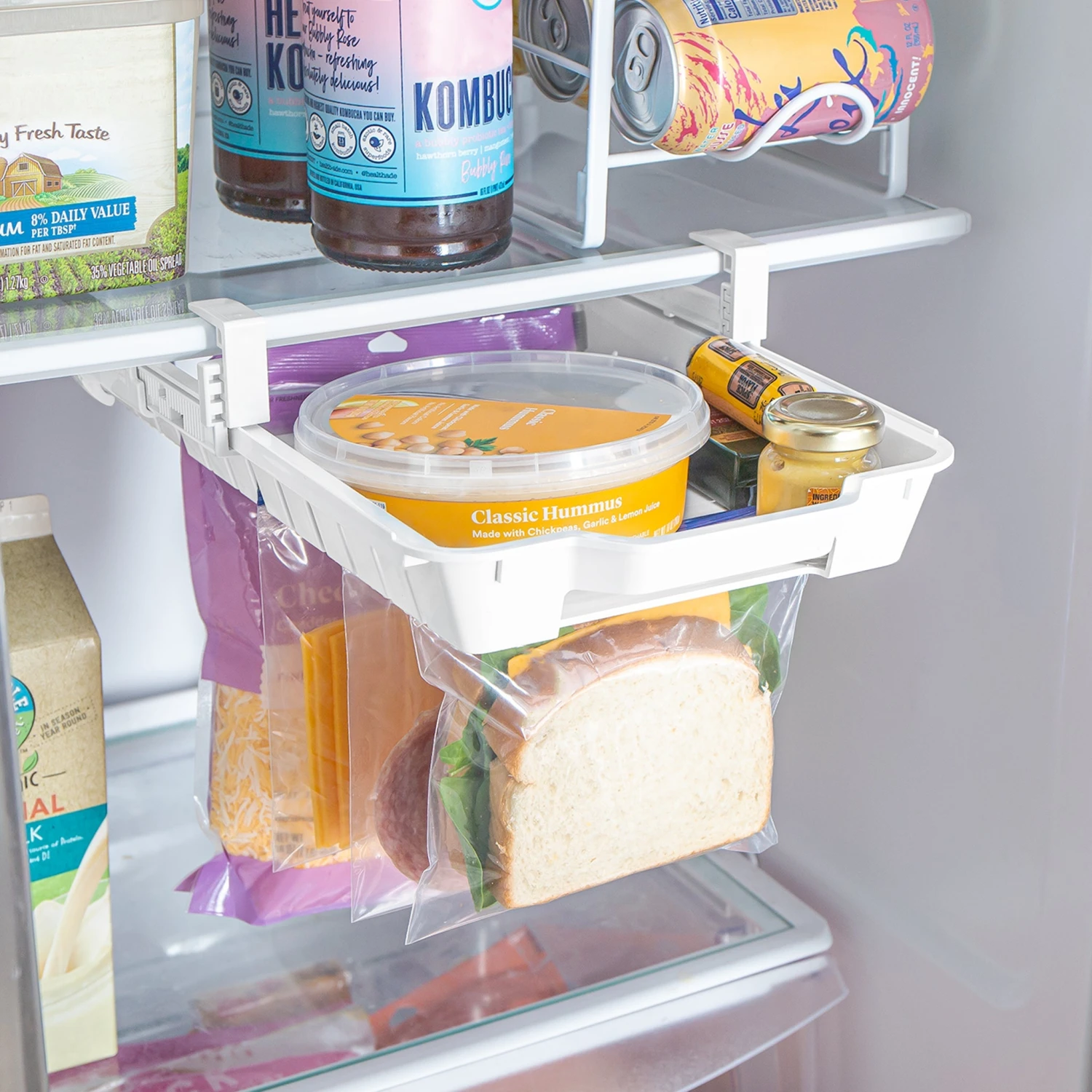 Hanging Zip Bag Pull-Out Refrigerator Drawer Organizer(Refrigerator Pull Out Bag Hanging Drawer Home Organizer) 2 Hanging Zip Bag Pull-Out Refrigerator Drawer Organizer(Refrigerator Pull Out Bag Hanging Drawer Home Organizer) - Image 2