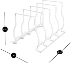 Heavy Duty Bakeware And Lid Storage Rack With 4-Compartments Dividers(Storage Rack Bakeware And Lid Heavy Duty) -Smart Design Store heavy duty bakeware and lid storage rack with 4 compartments dividers smart design kitchen 8428118 incrementing number 490569