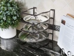 Heavy Duty Bakeware And Lid Storage Rack With 4-Compartments Dividers(Storage Rack Bakeware And Lid Heavy Duty) -Smart Design Store heavy duty bakeware and lid storage rack with 4 compartments dividers smart design kitchen 8428188 incrementing number 373112